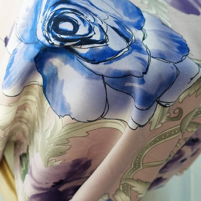 printed velvet dress fabric 1